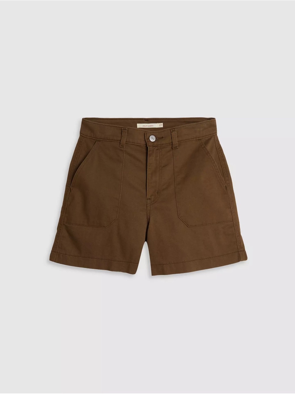 Levi's Women Utility Shorts Brown - Picture 2 of 7